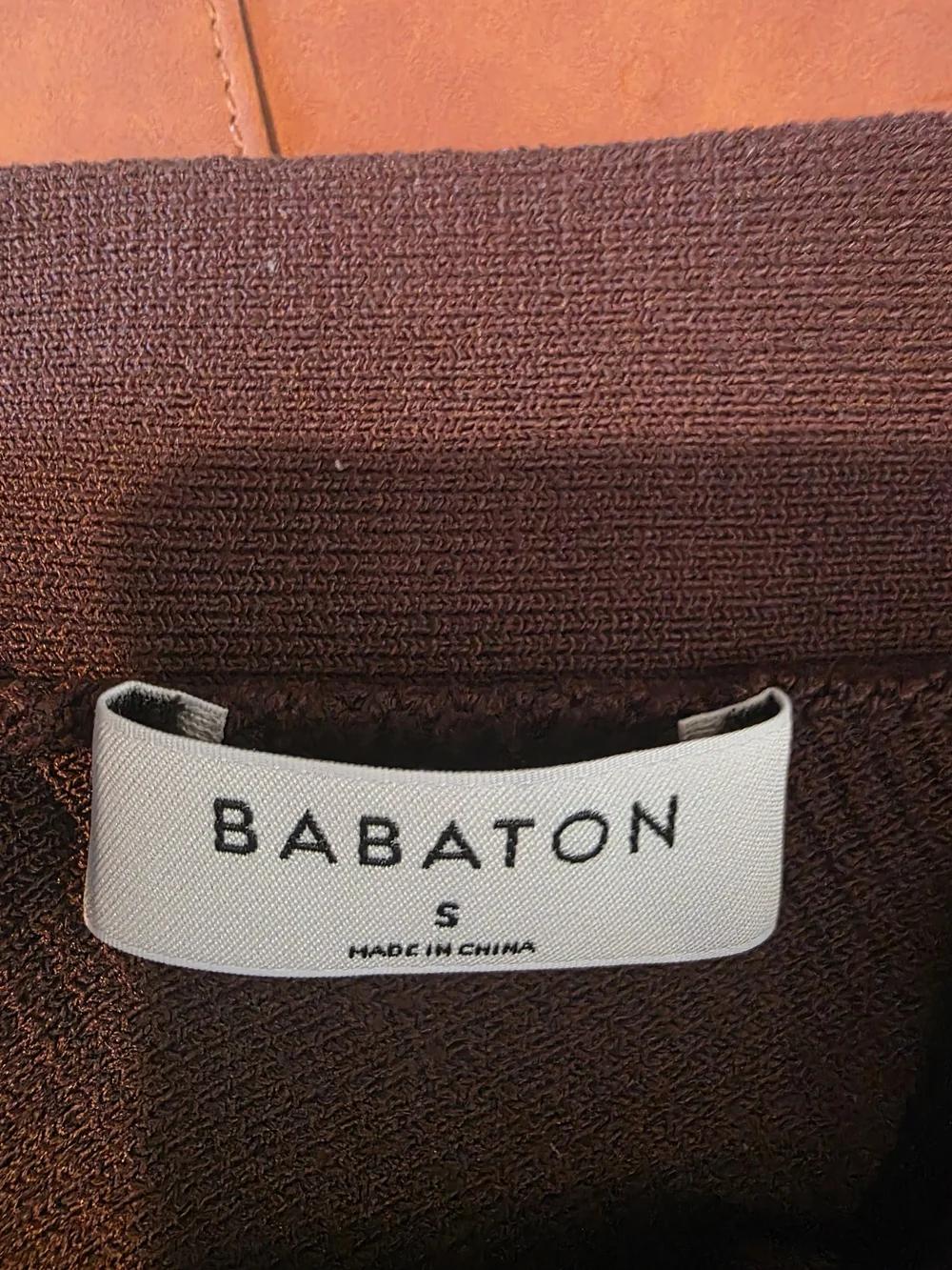 Babaton Brown Ribbed Cross-Strap Crop Top
